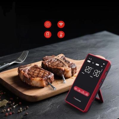 7. Termometr kuchenny Meatmeet X Pro z aplikacją Bluetooth/WiFi do grilla piekarnika wędzarni - czarny