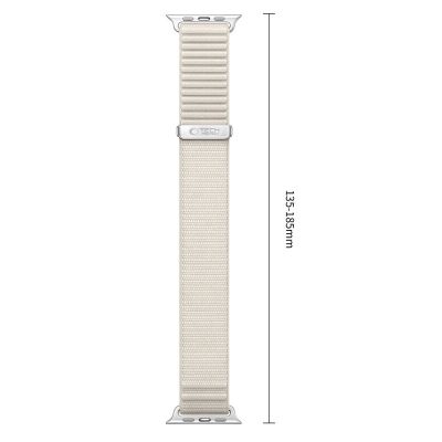 3. Pasek Tech-Protect NylonLoop na Apple Watch 44 / 45 / 46 / 49 mm - beżowy