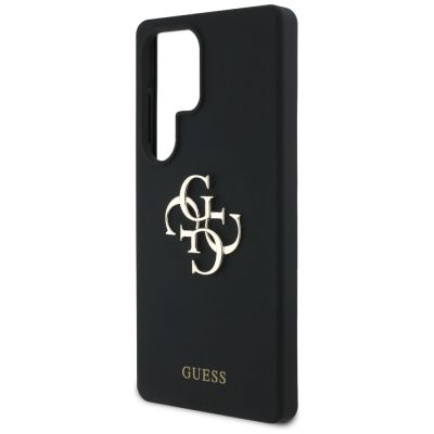 6. Etui Guess Silicone Big 4G Logo Bottom Script na Samsung Galaxy S25 Ultra - czarne