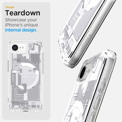 13. Etui Spigen Ultra Hybrid MagSafe na iPhone 16e / 17e Zero One - białe