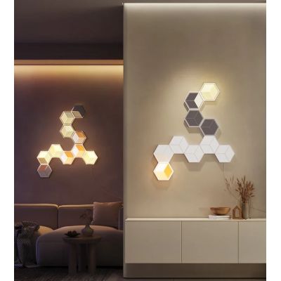 4. Govee H606A Glide Hexagon Light Panels Ultra 7-pack | Oświetlenie LED | RGBIC, 2.4GHz Wi-Fi, Bluetooth