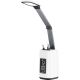 Nowoczesna lampka na biurko LED Activejet TECHNIC biała z wyświetlaczem LED (data, godzina, budzik) składana