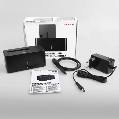 14. Axagon ADSA-SN stacja dokująca do dysków twardych USB 3.2 Gen 1 (3.1 Gen 1) Type-A Czarny