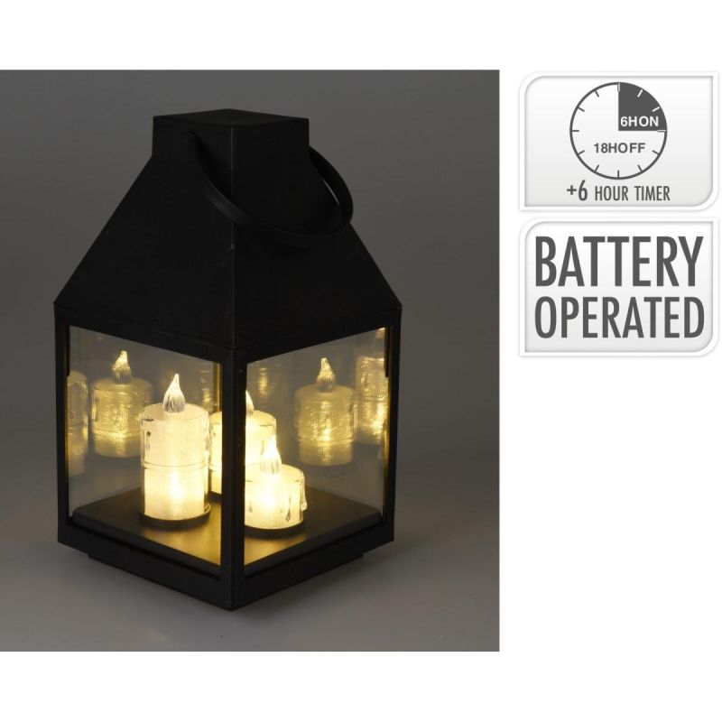 6. LATARNIA LAMPION ADWENTOWY RORATY LED 25CM 3 ŚWIECE