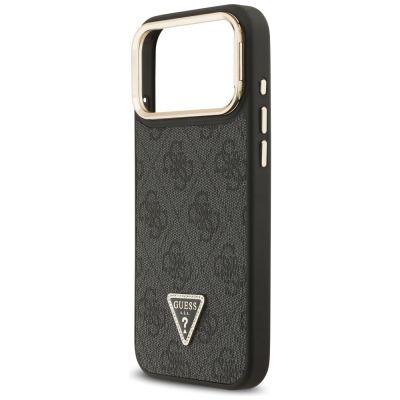 6. Etui Guess 4G PU Triangle Logo & Stand Camera Magsafe na iPhone 17 Pro Max - czarne