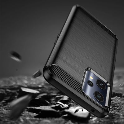 9. Carbon Case elastyczne etui pokrowiec Realme 9 Pro czarny
