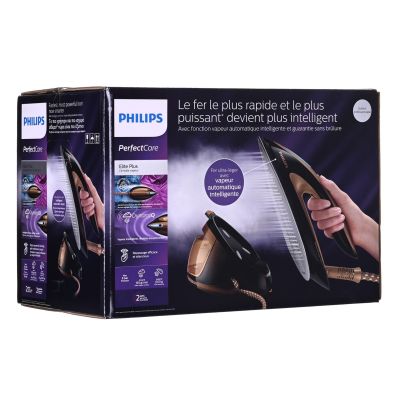 10. Żelazko z generatorem pary Philips  GC9682/80 (2800W; kolor czarny)