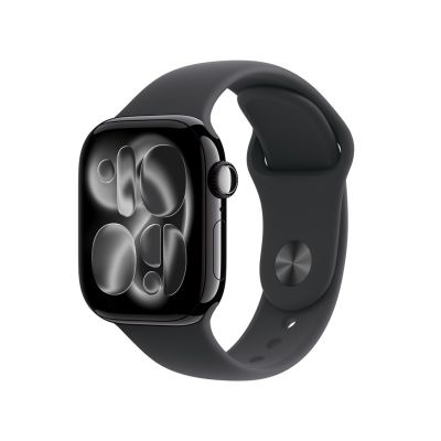 Zegarek Apple Watch Series 11 (2025) GPS 42mm Jet Black Aluminiowa koperta z paskiem sportowym S/M