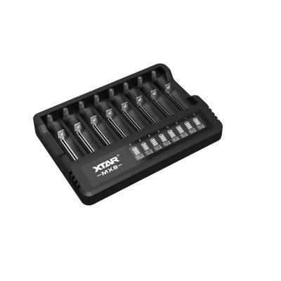 2. XTAR ŁADOWARKA DO AKUMULATORÓW LI-ION 3,6V / 3,7V / 1,5V ORAZ 1,2V NI-MH - 8 KANAŁÓW MX8