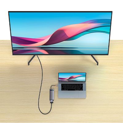 24. Baseus Metal Gleam Series stacja dokująca HUB 7 w 1 USB Typ C - 1 x HDMI / 1 x VGA / 3 x USB 3.2 Gen. 1 / 1 x Power Delivery / 1 x RJ-45 Ethernet szary (WKWG040013)