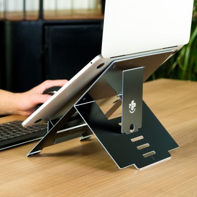 5. Riser Flexibel Laptopständer – verstellbar – schwarz – Schwarz – 25,4 cm (10 Zoll) – 55,9 cm (22 Zoll) – Aluminium – 5 kg – 135 – 220 mm