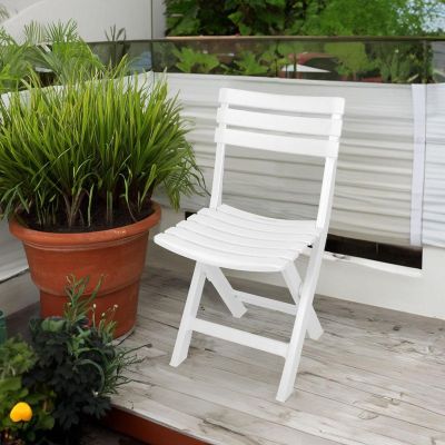 13. ZESTAW 4 KRZESEŁ CATERINGOWYCH SKŁADANYCH  PLASTIKOWYCH KOMODO BIAŁY