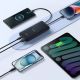 10. Powerbank Baseus Lipow 10000mAh 22.5W z podwójnym wbudowanym kablem z wyświetlaczem (z dodatkowym czarnym kablem Baseus Simple USB-A - USB-C 3A 0,2m) - czarny