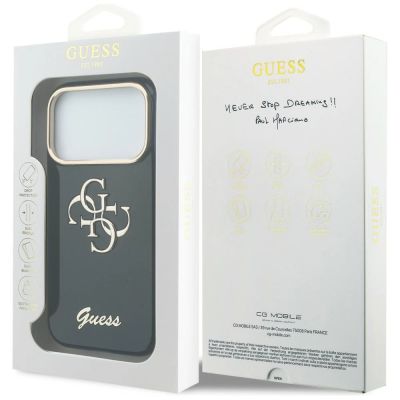 8. Etui Guess IML 4G Script Metal na iPhone 17 Pro - niebieskie