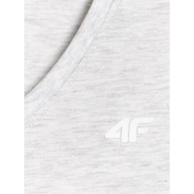 5. T-shirt basic z dekoltem typu serek damski 4F 4FWMM00TTSHF3307-27M