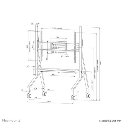 16. TV SET ACC FLOOR STAND 55-86"/FL50-525BL1 NEOMOUNTS