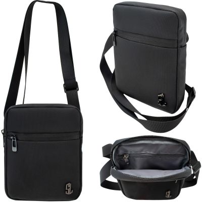 SASZETKA NA RAMIĘ P8312-0 PU CZARNA SEMI LINE