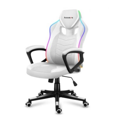 5. Fotel gamingowy Huzaro Force 2.5 RGB WHITE MESH