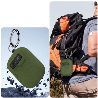 10. Etui Tech-Protect Slim Hook na AirPods Pro 3 - Zielone