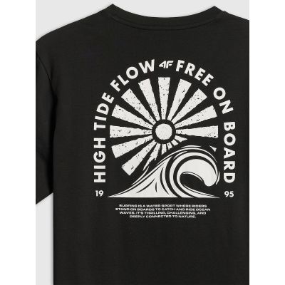 5. T-shirt relaxed z nadrukiem męski 4F 4FRSS26TTSHM4296-20S