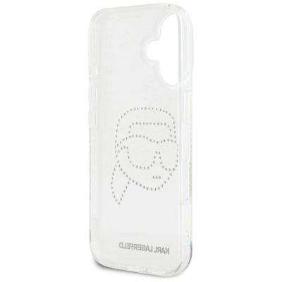 7. Etui Karl Lagerfeld IML Rhinestones Karl Head do iPhone 16 przezroczysty