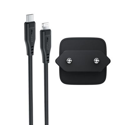 18. Ładowarka sieciowa Acefast A118 30W GaN USB-C z kablem USB-C do Lightning 1.2m - czarna