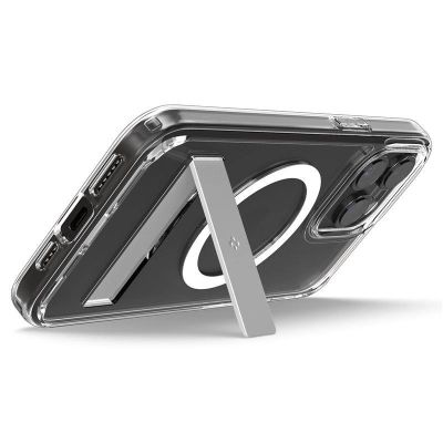 8. Etui Spigen Ultra Hybrid S MagSafe z podstawką do iPhone 15 Pro - przezroczyste