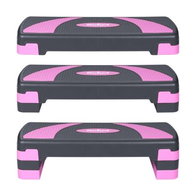 7. Step do aerobiku i ćwiczeń fitness REBEL ACTIVE RBA-3225-PU, 3 stopnie, szaro-fioletowy