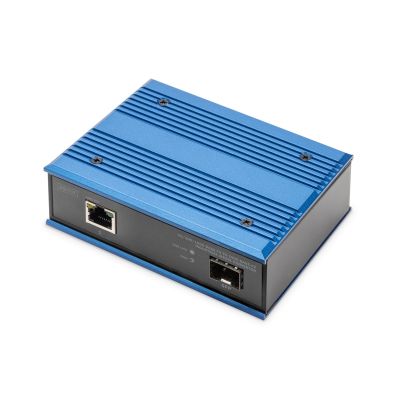 2. Przemysłowy mediakonwerter 1000Base-TX - 1000Base-FX SFP (bez modułu) DIN rozszerzony zakres temp.