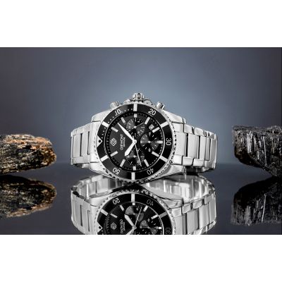 5. Zegarek Męski Giewont Chronograph Sapphire Srebrny GW3970-B2