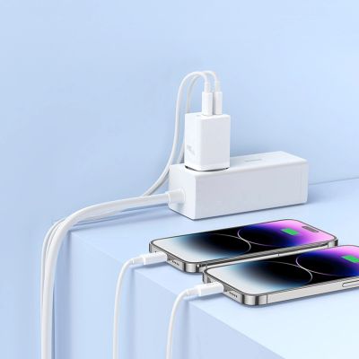 11. Ładowarka sieciowa Baseus GaN5 Pro 40W 2xUSB-C - biała
