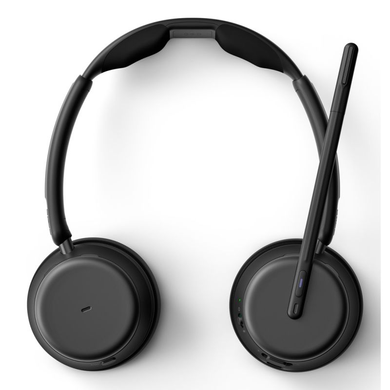 4. Zestaw słuchawkowy Bluetooth ANC z ładowarką EPOS IMPACT 1061T, z hybrydową aktywną redukcją szumów (ANC), kompatybilny z MS Teams