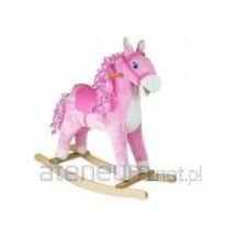 Koń na biegunach różowy 74cm 2255 Lean Toys