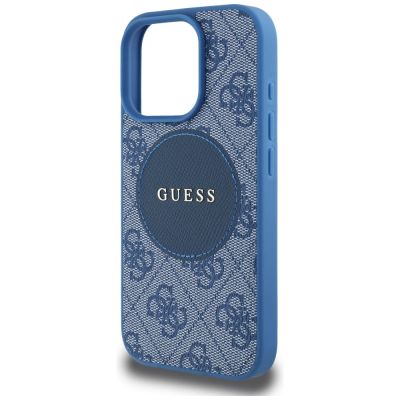 6. Etui Guess 4G Circle Classic Logo MagSafe na iPhone 16 Pro Max - niebieskie