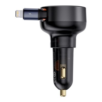 5. Ładowarka samochodowa Baseus Enjoyment Pro USB-C (żeńskie) / Lightning (męski) 60W - czarna