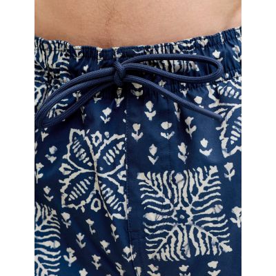 5. Jack&Jones męskie szorty do pływania JPSTMAUI SHELL AOP SWIM SHORTS REG 12291808 PAGEENT BLUE
