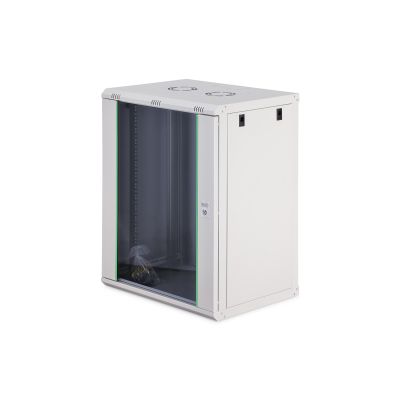 Digitus Szafa sieciowa wisząca DYNAmic 19" 16U rack 600x450, drzwi szyba, szary, niedzielona, złożona, 60kg