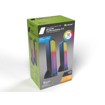 7. TRACER GŁOŚNIKI 2.0 BLUETOOTH SIGMA USB RGB