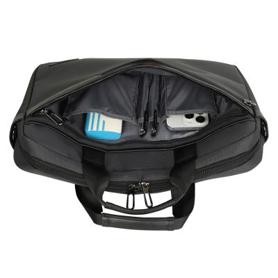 7. Torba na laptop Wozinsky WET-15 15.6" z rączką i regulowanym paskiem na ramię - czarna