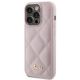 2. Etui Guess Quilted Metal Logo na iPhone 15 Pro Max - różowe