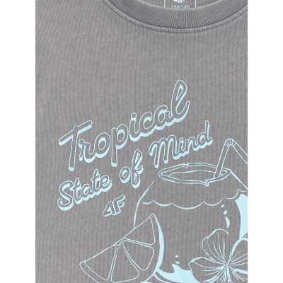 6. T-shirt bawełniany dziewczęcy 4F 4FJRSS26TTSHF3983-25S