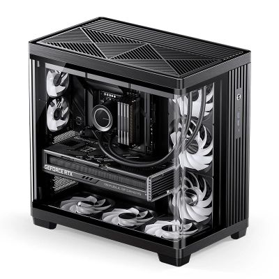 14. Jonsbo TK-4 Gehäuse, Midi-Tower, ATX, Tempered Glass - schwarz