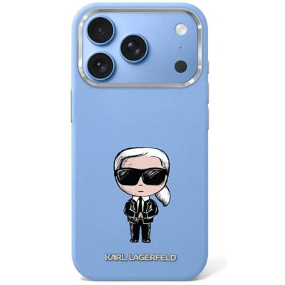 Etui Karl Lagerfeld Smooth Ikonik Sketch MagSafe do iPhone 18 Pro / 17 Pro - jasnoniebieske