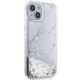 4. Etui Guess Liquid Glitter Marble na iPhone 14 - białe