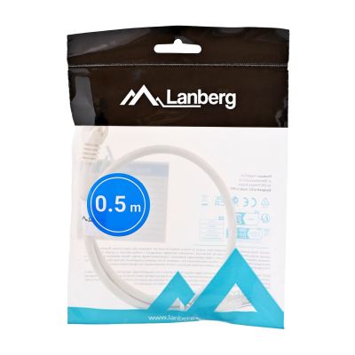 8. Patchcord U/UTP Lanberg PCU6-10CC-0050-W (RJ45 - RJ45 ; 0,50m; UTP; kat. 6; kolor biały)