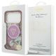 8. Etui Guess IML Glitter Flowers Triangle MagSafe na iPhone 17 Pro / 18 Pro - fioletowe