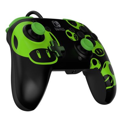 7. PDP REMATCH: 1-Up Glow in the Dark Czarny, Zielony USB Gamepad Analogowa/Cyfrowa Nintendo Switch, Nintendo Switch OLED