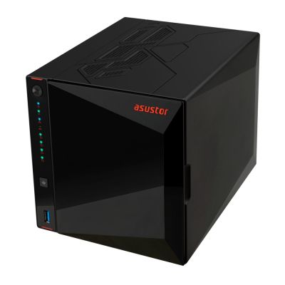 10. NAS Asustor AS5404T; Tower; 4x (3.5" SATA HDD/ 2.5" SSD); Intel Celeron N5105; 4GB DDR4 SODIMM (max. 16GB), 2x 2.5GbE  4x M.2 2280 NVMe PCIe 3.0, 3x USB 3.2 Gen, 1x HDMI 2.0b