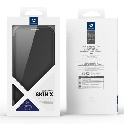 3. Etui Dux Ducis Skin X Pro na iPhone 17 Air z portfelem, kompatybilne z MagSafe - czarne