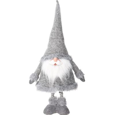 29. MIKOŁAJ NA TELESKOPOWYCH NOGACH 30X18X100CM SREBRNY